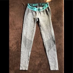 Gymshark flex leggings—sea green, medium